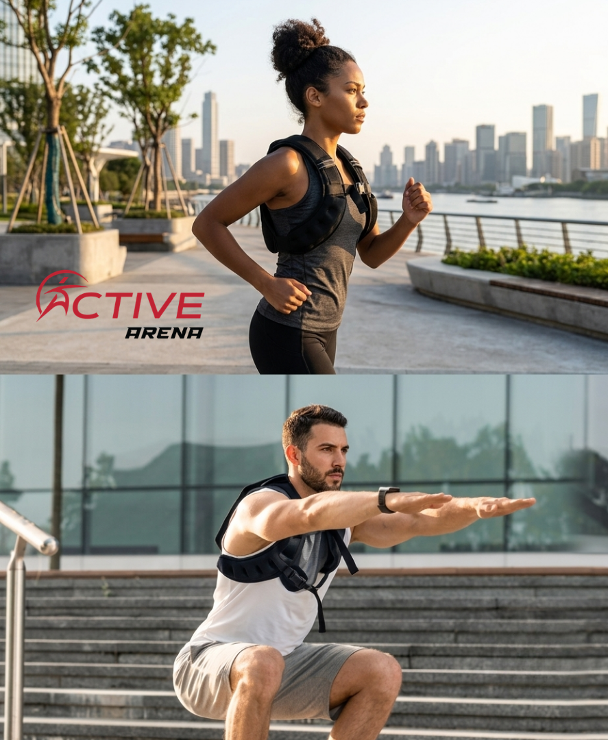 Active Arena Adjustable Weighted Vest for Men & Women – Strength Training, Running & Workout Resistance Vest